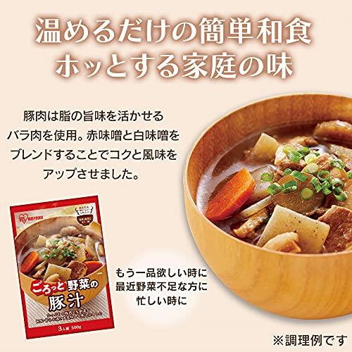 アイリスオーヤマ 豚汁 3人前 500g ×12個 レトルト 非常食 保存食 (製造から) 2年保存