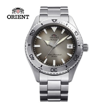 ORIENT 東方錶 WATER RESISTANT系列 200m潛水風格腕錶 鋼帶款 漸層灰色 RA-AC0Q16N -39.9mm
