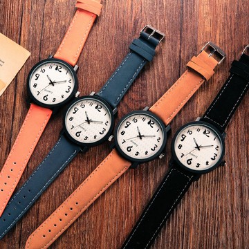 ins韓國原宿風個性潮流復古休閑手表中學生男女手表簡約皮帶潮表