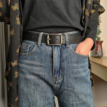 日系無印針扣皮帶男潮ins韓版牛仔褲腰帶年輕人簡約男女百搭