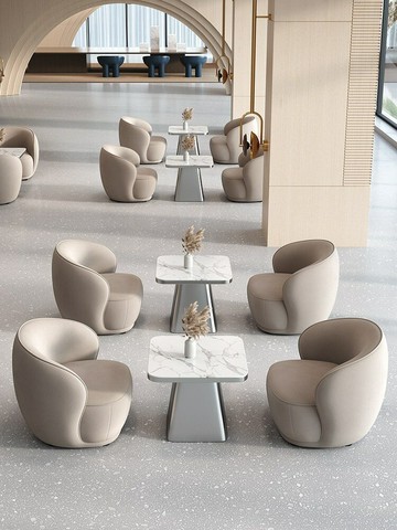 ??快速出貨 可開發票 洽談桌椅組合休息區輕奢現代休息區接待桌洽談桌售樓處美容院接待