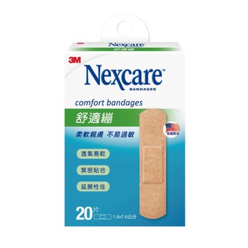 3M Nexcare 舒適繃 1.9x7.6cm (20片/包)【杏一】