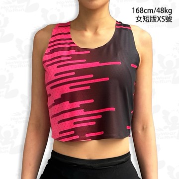 "女生短版" 疾速  F3磚眼透氣短版背心 全貼合無針線 輕量快乾 四面彈科技布