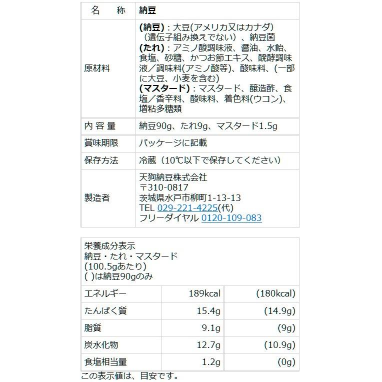 極小粒パック納豆1個（たれ・マスタード付）　〜創業100年 水戸納豆の老舗「水戸元祖 天狗納豆」〜