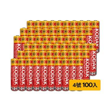 KODAK 碳鋅電池(4號100入)