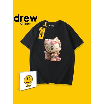 HelloKitty凱蒂貓女童t恤純棉洋氣夏季短袖體桖帥氣透氣小童學生