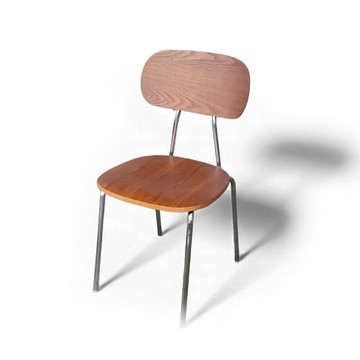 赫本木質學生椅 CHR109｜曲木工藝 X 金屬不鏽鋼鐵腳｜咖啡廳、書房、餐廳首選