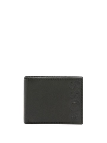 BOSS - logo-debossed bi-fold wallet - men - Goat Skin - One Size - Black