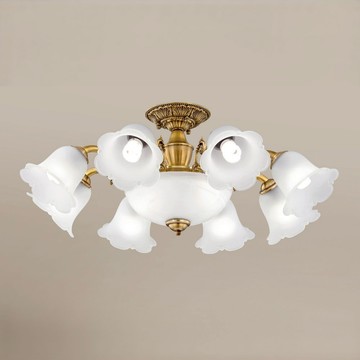 銅製半吸頂八燈 B140-64-73431