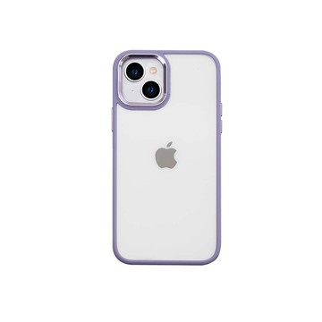 iPhone 15 Plus 殼 iPhone 15 Plus 金屬鏡框手機保護殼-薰紫