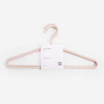 HOLA 和樂家居 仿皮衣架 40.5 x 0.5 x 19cm 70g  白色  3個