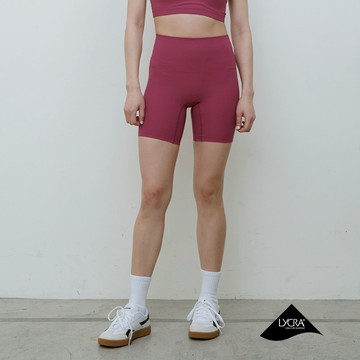Lycra高彈力螺紋三分短褲-莓果紫