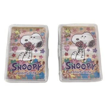 PEANUTS 史努比 繽紛系列撲克牌  2個  紫色