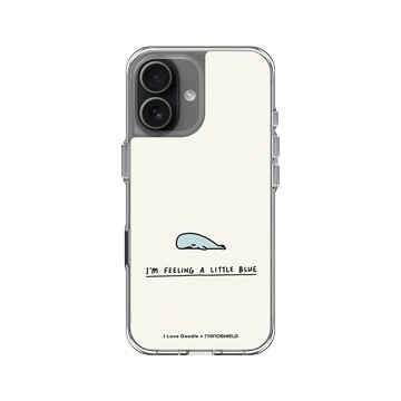 iPhone 17 Clear Case（相機按鈕） 透明 - ilovedoodle (Lim Heng Swee) - I'm Feeling A Little Blue 鯨魚