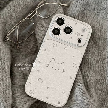 ✨防摔手機殼✨樂符貓咪適用蘋果17手機殼iPhone16promax全包15大視窗14/13/12女