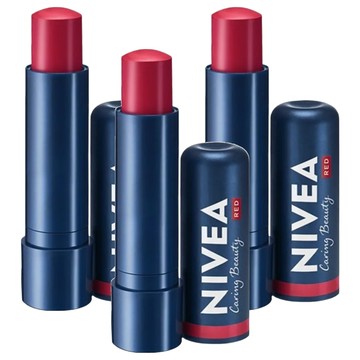 NIVEA 妮維雅 香榭紅唇輕吻護唇膏  熔岩玫瑰紅  4.8g  3件