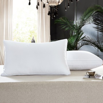 賓館酒店枕頭枕芯水洗全棉羽絲絨學生單人成人護頸椎枕頭一對拍2