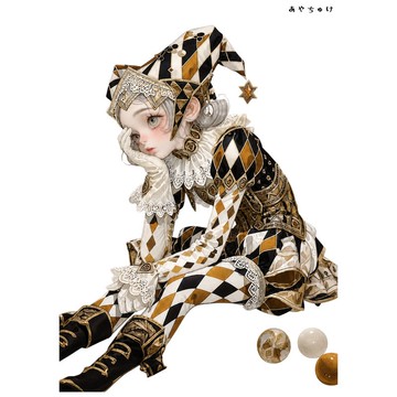 【6 月新品】07-135-0007 人物貼紙 馬戲團風格
