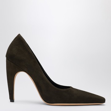 Fame pumps in khaki suede leather
