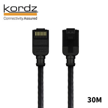 【Kordz】 PRO CAT6 28AWG極細高速網路線 黑 30m