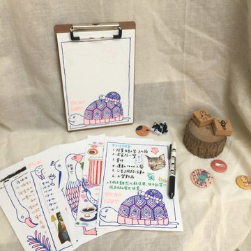 動物便條紙| Risograph網印| 便箋 | 信紙| 針線球 | 動物 | 文具