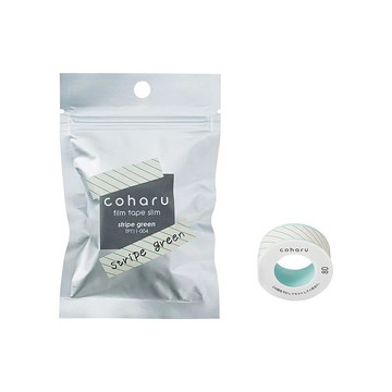 【KING JIM】TEPRA LITE 熱感式標籤薄膜自黏膠帶 11mm 綠色條紋