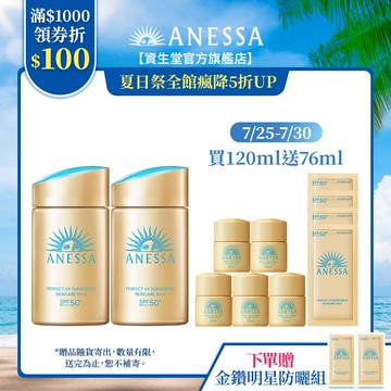 ANESSA 安耐曬 金鑽高效防曬露NA 5X版【watashi+資生堂官方店】
