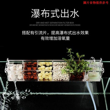 魚缸水族箱過濾盒上置瀑布式三合一過濾器淨水三合一過濾設備