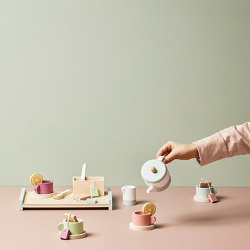 生日禮物【Kid's Concept】下午茶遊戲組｜木製玩具 禮物包裝