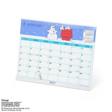 真愛日本 預購 史努比 SNOOPY 2027年 日本製 立式桌曆 桌曆 月曆 行事曆 文具 卡通桌曆