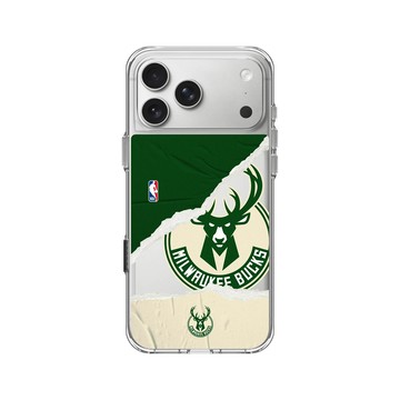 iPhone 17 Pro Max Clear Case（相機按鈕） 透明 - NBA - 熱血系列-密爾瓦基公鹿 Milwaukee Bucks - Sweat and Tears