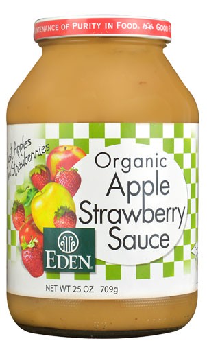 Eden Foods Organic Apple Sauce Strawberry 25 oz