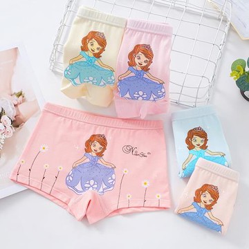 4條裝莫代爾純棉兒童內褲短褲頭女童四平角中大童學生小女孩寶寶