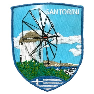 A-ONE 匯旺 希臘 聖多里尼風車 地標造型刺繡 No.448  彩色  1個