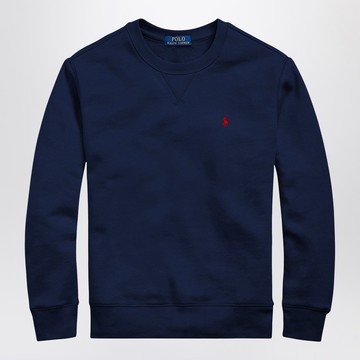 Navy blue cotton blend sweatshirt