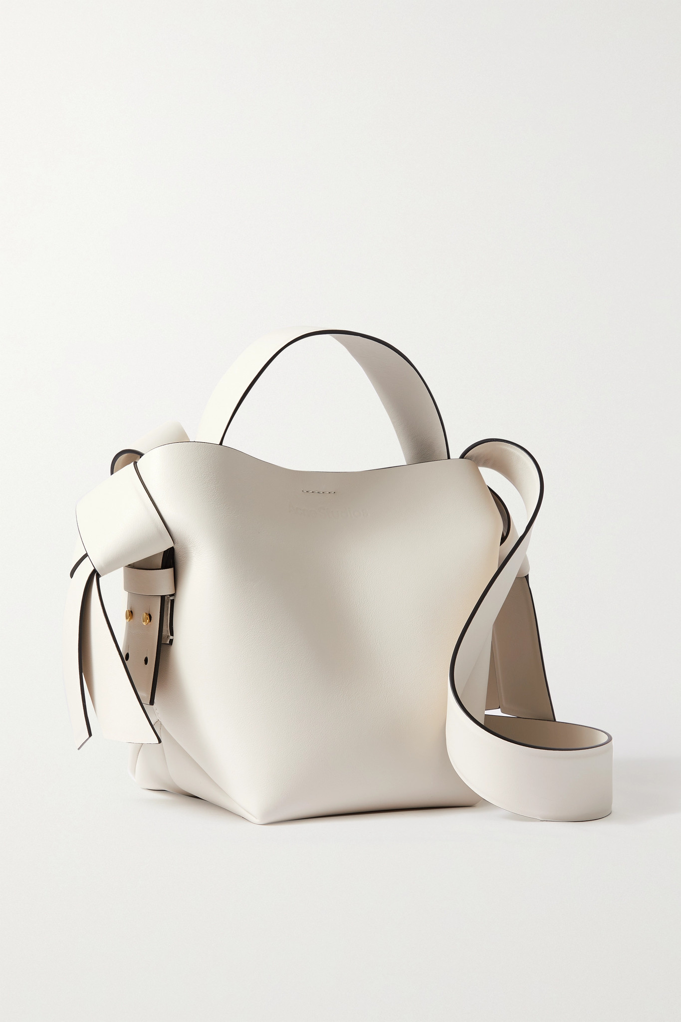 Acne Studios - Musubi Mini Knotted Leather Shoulder Bag - White - one size