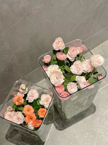 【店家補貼】亞克力醒花桶深水鮮花養花桶花店專用家用插花桶透明醒花桶花瓶