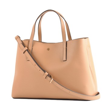 TORY BURCH BLAKE 荔枝紋手提/斜背二用托特包-提拉米蘇棕/小