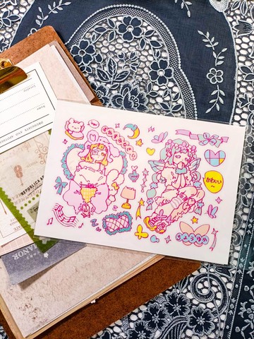 BT054蝴蝶寶寶_butterfly baby_54/轉印貼紙Transfer Stick