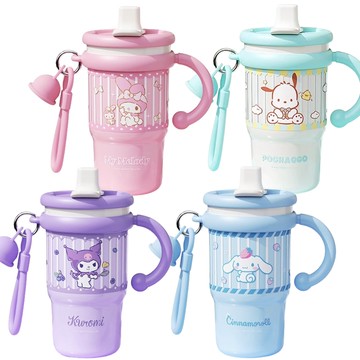 Sanrio 三麗鷗明星 酷洛米 升級316大容量不鏽鋼 直飲/吸管 一蓋兩用 咖啡杯/辦公杯/馬克杯600ML