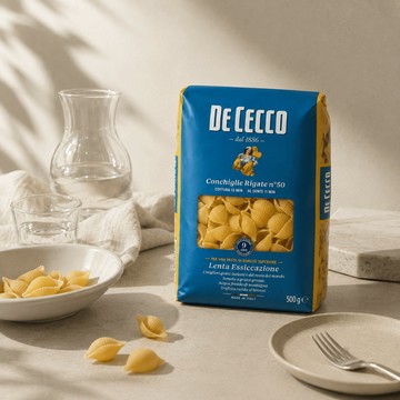 義大利｜N.50 貝殼麵 CONCHIGLIE RIGATE｜DE CECCO 米其林義大利麵 義大利麵 pasta