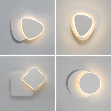 【台灣公司 可打統編】奶油墻壁墻上臥室床頭小壁燈360度旋轉現代簡約北歐極簡壁燈 m7213