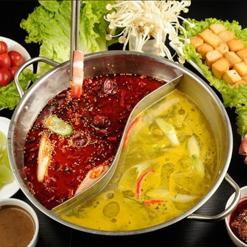 湯鍋鍋具304不銹鋼30cm鴛鴦火鍋帶蓋電磁爐通用【聚物優品】