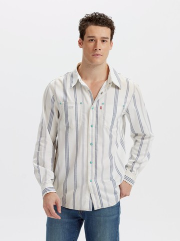 【618限搶3折起】Workwear 工裝系列 男款 長袖襯衫 牛津領 條紋襯衫 熱賣單品