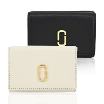 MARC JACOBS THE J MARC 皮革三折零錢短夾-多色選