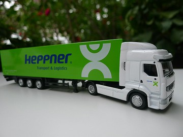Renault Heppner 法國雷諾合金貨柜車貨運車模型場景 Eligor 1:87