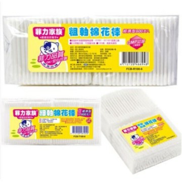 菲力家族棉花棒 粗軸600入/ 細軸600入 / 螺旋200入*2盒
