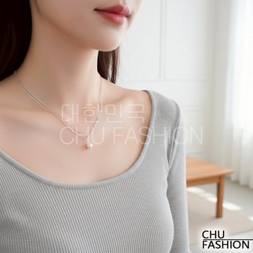 【CHU】韓國直輸 銀鍊小墜簡約項鍊 韓系質感日常款