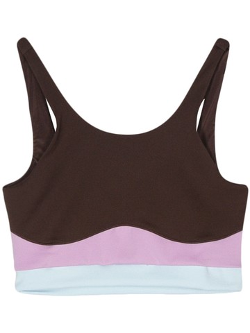 PUMA - x lemlem ribbed cropped performance top - women - Polyester/Elastane/Polyester/Elastane - M - Brown