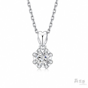 SOPHIA 蘇菲亞珠寶 - 費洛拉S 30分 GIA D/SI1 18K金 鑽石項墜